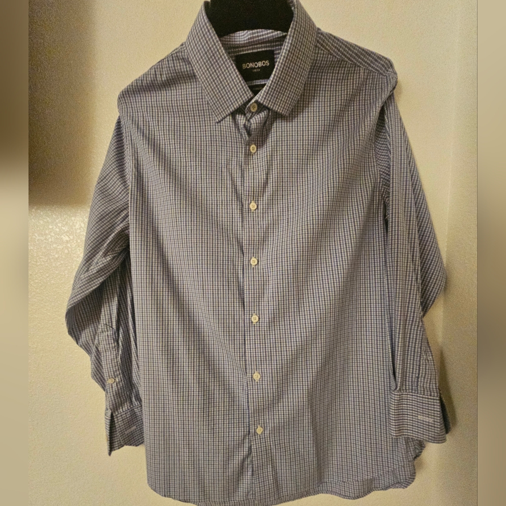 Bonobos plaid stretch button up shirt